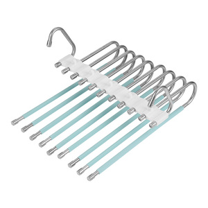 6 in 1 Edelstahl Platz sparen Multifunktion ales Klapp regal Kleider schrank Organizer Hosen Kleiderbügel - Product Image 6