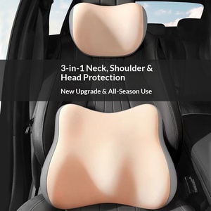 Coussin de soutien lombaire pour appuie-tête de voiture, protection des épaules et de la taille, mousse à mémoire de forme, confort pour une longue durée de siège prolongé en voiture - Product Image 2