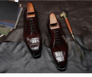 Venta caliente zapatos de hombre ropa de oficina zapatos de hombre de cuero de cocodrilo en relieve Original foram Sapato fiesta zapatos formales de lujo hombres - Product Image 2