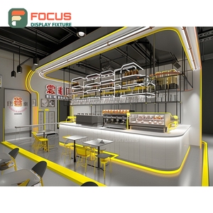 ตู้โชว์กาแฟแบบโมดูลาร์ ผิวลามิเนตไม้ พร้อมพื้นที่จัดแสดงอุปกรณ์ตกแต่ง ตู้กาแฟสำหรับร้านค้า - Product Image 1