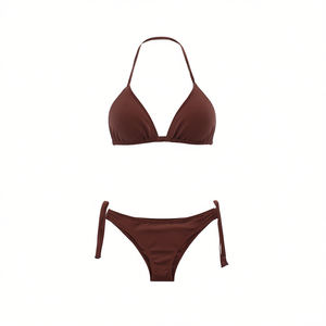 <b>Plus</b> <b>Size</b> <b>Bikini</b> <b>Set</b> Tummy Control Conservative Beachwear Sexy Monokini Bathing Suit SQ67628 <b>Size</b> 44 46 48 50 Color Black Blue - Product Image 2