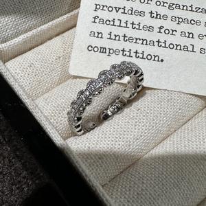 Anillo de Plata Pura S925 con Encaje, Elegante, Estilo Medieval Vintage, Microincrustaciones de Circonio, Estilo Francés de la Corte, Geométrico Animal - Product Image 4