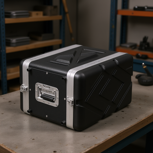 Caja de Almacenamiento de Herramientas con Superficie Texturizada, Construcción de ABS, Profundidad de 14 Pulgadas, 6U, con Asa y Cierre de Hebilla - Product Image 2