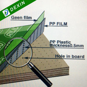Les matériaux de construction Offre Spéciale de PVC 4*8 pi le film vert de pp ont fait face au contreplaqué pour la construction - Product Image 3