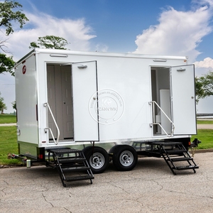 Usine européenne propose des toilettes portables de luxe en acier inoxydable, adaptées aux toilettes publiques à deux compartiments - Product Image 4