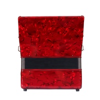 OEM High Quality Professional 30 Keys 48 Bass 3 Registers Red Blue Celluloid Wood Portable Piano Keyboard Accordion Chromatic
