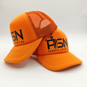Gorra trucker de espuma estilo OTTO con logo impreso personalizado de alta calidad, OEM, MOQ bajo, 5 paneles, parte trasera de malla, cierre snapback para hombre, estilo streetwear. - Product Image 2