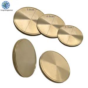 Wholesale Precision Flat Metal Stamping 50mm 40mm Soild Steel Copper or Brass Blank Coins for Engraving Laser Logo