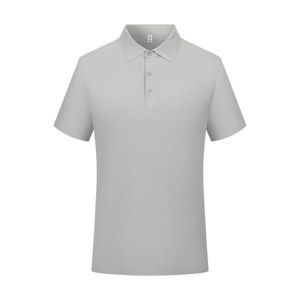 เสื้อโปโลแขนสั้นสีทึบโพลีเอสเตอร์แห้งเร็วชุดทำงานสวมใส่ทุกวัน - Product Image 1
