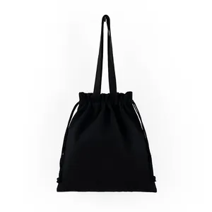 Manufacturers Wholesale Custom Cotton <b>Canvas</b> Gift <b>Bag</b> with Shoulder Closure Letter Pattern Promotional Use & Logo - Product Image 6