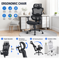 Chaise de bureau professionnelle moderne de haute qualité en maille, base en fer, chaise de bureau ergonomique de direction