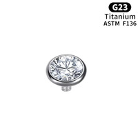 Piercing de nez en titane ASTM F136 tendance, pierres en zircon 5A, boucles d'oreilles à filetage interne, labret, clous pour les lèvres, cartilage de l'oreille, tragus, bijoux