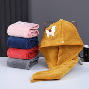 Toalla de Pelo con Capucha de Secado Rápido, Turbante Suave de Tela de Rizo, Logotipo Bordado, Colorida, para Salón y Hogar - Product Image 1
