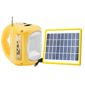 Lampe torche de secours rechargeable LED smd solaire avec radio Fm MP3 véhicule de travail