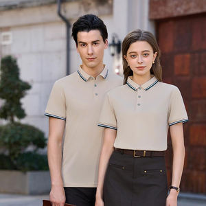 Polo da uomo leggera personalizzata classica a maniche corte a <span class=keywords><strong>doppio</strong></span> collo in tinta unita Business Casual Polo High-end - Product Image 6