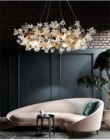 Lustre de luxe en cristal fait main PM, branches en aluminium, suspension ronde, lampe d'art créative rétro classique pour salon