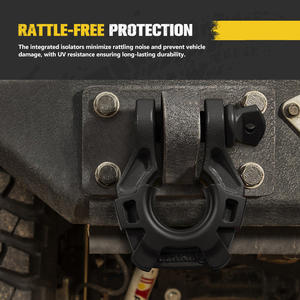 बंकर इंडस्ट 4x4 ऑफ-रोड भारी ड्यूटी 4.75 रिकवरी 3/4 "डी रिंग शेकल्स ड्रॉप जाली स्टील स्क्रू पिन धनुष शेकल्स - Product Image 4