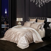 Parures de lit de luxe personnalisées 100 % soie de mûrier, ensembles de draps en soie de mûrier pure pour la vente en gros