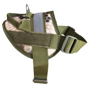 Harnais réfléchissant pour chien sans traction avec poignée de contrôle facile avec 4 étiquettes/patchs gratuits, gilet pour animaux de compagnie sans étranglement pour la marche en plein air. - Product Image 3