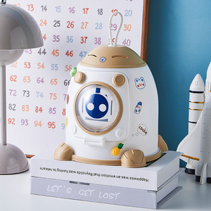 Songtai Creative Children's Piggy Bank Nuevo diseño de cohete accesible Cajero automático de plástico seguro para ahorrar Dormitorio Sala de estar Escritorio - Product Image 4