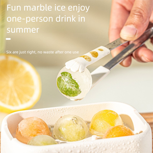 Hot Bán Lớn Tùy Chỉnh <span class=keywords><strong>Silicone</strong></span> Vòng Sản Xuất Nước Đá Khuôn 6 Lưới Quả Bóng Dễ Dàng Demold Whisky <span class=keywords><strong>Tray</strong></span>-Cho Tự Làm Hoặc Tự Làm - Product Image 5