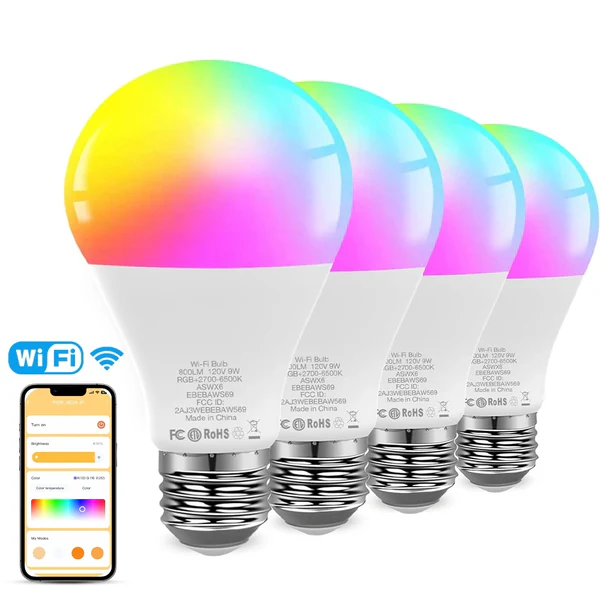 Daybetter E26 120V RGB 2pack Smart LED Bulb with Alexa / Google Assistant Voice Control High Brightness for Home Use