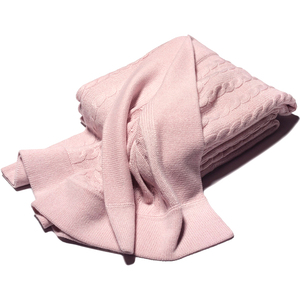 <strong>Cable</strong> <strong>Knit</strong> Super Soft Pure Cashmere <strong>Throw</strong> Blanket - Product Image 1