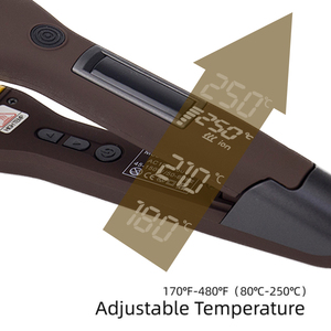 Salón profesional, plancha plana de 360 grados, nueva tendencia, placa de titanio, rodillo alisador de pelo, temperatura LCD, ahorro de electricidad - Product Image 2