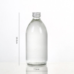 Trong suốt 250ml 500ml Rỗng chai thủy tinh vít có nắp đậy chỉ đơn giản là rõ ràng Apple xoài nước trái cây đồ uống container Frosted chai thủy tinh - Product Image 2