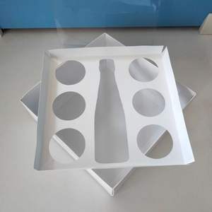 Lot <span class=keywords><strong>de</strong></span> <span class=keywords><strong>6</strong></span> boîtes élégantes en carton recyclable transparent <span class=keywords><strong>de</strong></span> qualité alimentaire LianTang pour cupcakes et <span class=keywords><strong>bouteilles</strong></span> <span class=keywords><strong>de</strong></span> vin avec ruban estampé - Product Image 4