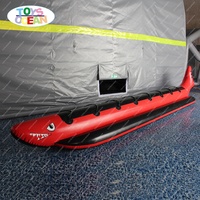 Desain Klasik Portabel 0.9mm PVC air terpal olahraga hiu tiup Banana Boat