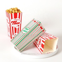 Anteng Custom 46 Oz Color Carnival Stripes Paper Popcorn Snack Cup Box Take Out Cajas de embalaje de chips de pollo frito