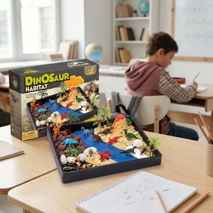 Nuevo Juguete Educativo de Ciencia para Niños, Juego de Simulación de Dinosaurios, Volcán DIY y Hábitat de Dinosaurios, Regalos de Navidad - Product Image 1