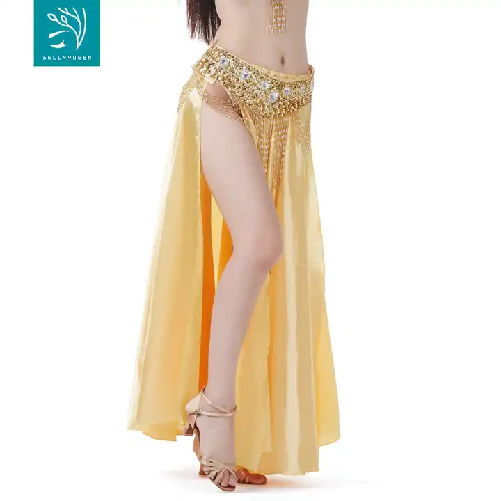 Satin Belly Dance Skirt With 2