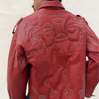 Blouson Bomber en Cuir PU Zippé pour Homme, Veste de Course Hiver Personnalisée en Cuir pour Moto, Vente en Gros OEM Streetwear