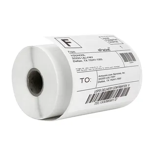 Top Coated 4"x6" Direct Thermal Shipping Label For Thermal Printer 500 Labels Per Roll Thermal Label Sticker