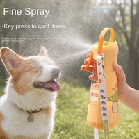 Fontaine à eau automatique portable pour animaux de compagnie avec fonction de refroidissement par pulvérisation et gobelet pliable à sangle détachable pour utilisation en extérieur, bouteille d'eau pour chien et chat