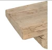 Vente directe d'usine Meubles de style Wabisabi Meubles de salon en bois antique Table console en bois récupéré Banc rustique