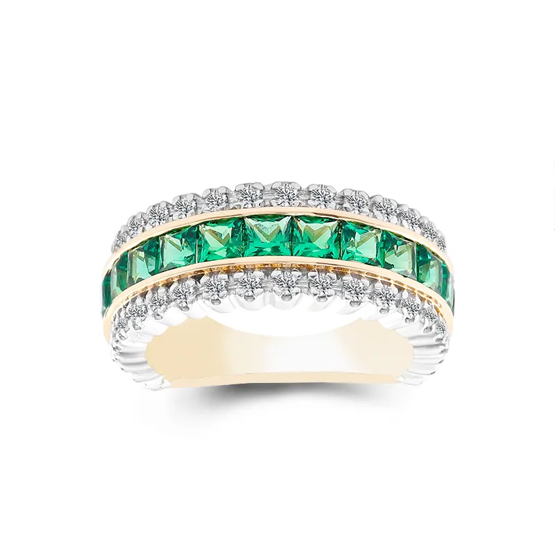 hot sale 10k 14k gold lab grown emerald diamond ring Symbolizing love eternity ring lab grown diamond for engagement ring diam