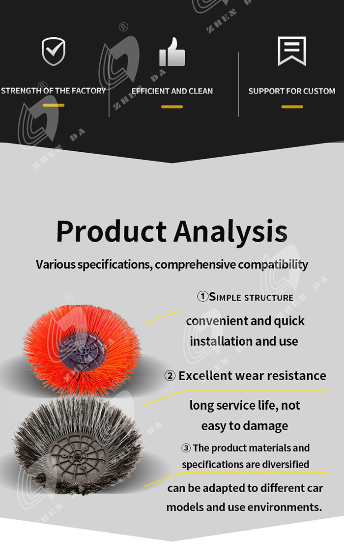 Zhenda Dulevo 5000 Side Street Sweepe Brush Flat Steel Wire