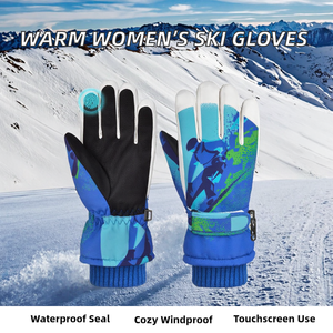 Guantes de Esquí Unisex para Invierno, Cálidos, Gruesos, Resistentes al Viento, con Pantalla Táctil, Impermeables, Transpirables, Antideslizantes,  % Poliéster - Product Image 2