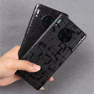 FONLYU Adesivo 3D Nero con Texture, Pellicola Decorativa Posteriore per Telefono con Motivo Zebrato e Coccodrillo, Macchina per Taglio Pellicole - Product Image 1