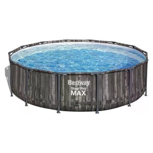 Piscine Circulaire Hors Sol STEEL PRO Effet Bois 0945795 avec Pompe Filtrante pour Adultes 3-4 Personnes 427x107cm - Product Image 1