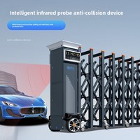 Porte coulissante télescopique électrique Hengbo pour usine, bâtiment, école, communauté – Design moderne minimaliste, télécommande intelligente, automatique