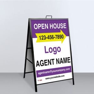 Wholesale Custom Eco-Friendly Single/Double-Side Metal A-<b>Frame</b> Sign Display <b>Poster</b> Outdoor Banner Foldable Removable Portable - Product Image 1