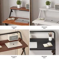 Petite table d'étude de bureau d'ordinateur pliable conçu moderne pour le dortoir d'école à la maison d'étudiant
