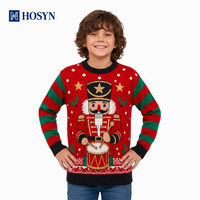 Pull de Noël pour garçons, motif Soldat Casse-Noisette, pull de Noël moche assorti pour la famille