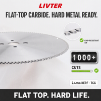 LIVTER 255*2.4*25.4*130T Lame de scie circulaire TCT pour la coupe de l'acier inoxydable et du plastique, disque de scie à métaux 255mm 130T