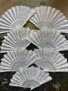 Abanico Plegable Floral al por Mayor para Mujer, Regalos Personalizados para Bodas, Diseño de Encaje Colorido, Abanicos Plegables de Plástico - Product Image 6