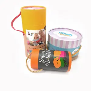 Custom Private Label Paper Mache scatole cilindro rotondo confezione regalo per il profumo di oli essenziali alimentari realizzati in cartone